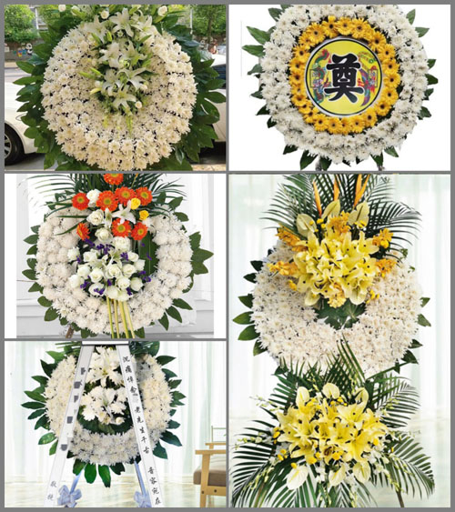湖南永州祁阳县八宝镇合力村花圈速递